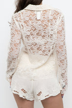 Load image into Gallery viewer, Vintage x JONES NY Cream Lace Blouse (XS-M)