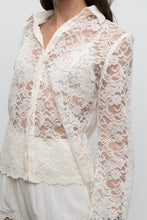 Load image into Gallery viewer, Vintage x JONES NY Cream Lace Blouse (XS-M)