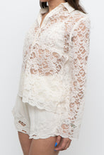 Load image into Gallery viewer, Vintage x JONES NY Cream Lace Blouse (XS-M)