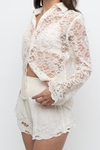 Load image into Gallery viewer, Vintage x JONES NY Cream Lace Blouse (XS-M)