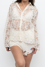Load image into Gallery viewer, MAHINA x Cream Eyelette Rayon Short (XS)