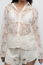 Load image into Gallery viewer, Vintage x JONES NY Cream Lace Blouse (XS-M)