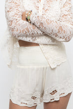 Load image into Gallery viewer, MAHINA x Cream Eyelette Rayon Short (XS)