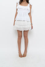 Load image into Gallery viewer, GAP x Deadstock White Tiered Cotton Mini Skirt (S, M)