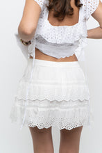 Load image into Gallery viewer, GAP x Deadstock White Tiered Cotton Mini Skirt (S, M)