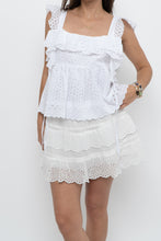 Load image into Gallery viewer, Modern x White Eyelette Frilly Cotton Tank (S, M)