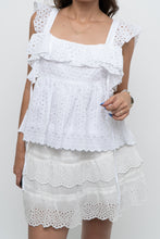 Load image into Gallery viewer, Modern x White Eyelette Frilly Cotton Tank (S, M)