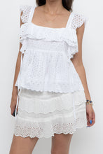 Load image into Gallery viewer, Modern x White Eyelette Frilly Cotton Tank (S, M)