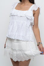 Load image into Gallery viewer, Modern x White Eyelette Frilly Cotton Tank (S, M)
