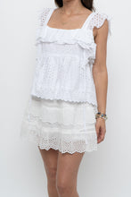 Load image into Gallery viewer, Modern x White Eyelette Frilly Cotton Tank (S, M)