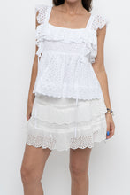 Load image into Gallery viewer, Modern x White Eyelette Frilly Cotton Tank (S, M)