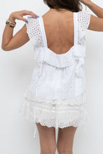 Load image into Gallery viewer, Modern x White Eyelette Frilly Cotton Tank (S, M)