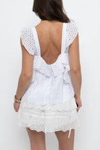 Load image into Gallery viewer, Modern x White Eyelette Frilly Cotton Tank (S, M)