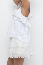 Load image into Gallery viewer, Modern x White Eyelette Frilly Cotton Tank (S, M)