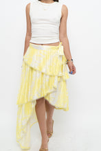 Load image into Gallery viewer, IXIAH x Yellow, White Frilly Wrap Skirt (XS-M)
