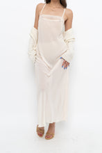 Load image into Gallery viewer, Vintage x CALVIN KLEIN Sheer Cream Lace Maxi Slip Dress (S)