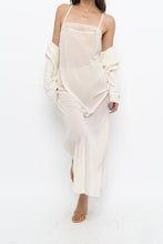 Load image into Gallery viewer, Vintage x CALVIN KLEIN Sheer Cream Lace Maxi Slip Dress (S)
