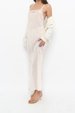 Load image into Gallery viewer, Vintage x CALVIN KLEIN Sheer Cream Lace Maxi Slip Dress (S)