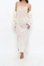 Load image into Gallery viewer, Vintage x CALVIN KLEIN Sheer Cream Lace Maxi Slip Dress (S)