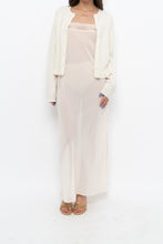 Load image into Gallery viewer, Vintage x CALVIN KLEIN Sheer Cream Lace Maxi Slip Dress (S)