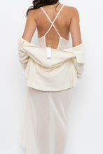 Load image into Gallery viewer, Vintage x CALVIN KLEIN Sheer Cream Lace Maxi Slip Dress (S)