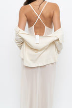 Load image into Gallery viewer, Vintage x CALVIN KLEIN Sheer Cream Lace Maxi Slip Dress (S)