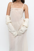 Load image into Gallery viewer, Vintage x CALVIN KLEIN Sheer Cream Lace Maxi Slip Dress (S)