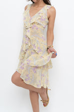 Load image into Gallery viewer, Vintage x Made in USA x ABS BY ALLEN SCHWARTZ Yellow Floral Midi Dress (S)