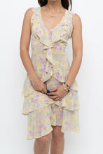 Load image into Gallery viewer, Vintage x Made in USA x ABS BY ALLEN SCHWARTZ Yellow Floral Midi Dress (S)