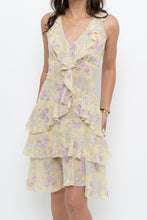 Load image into Gallery viewer, Vintage x Made in USA x ABS BY ALLEN SCHWARTZ Yellow Floral Midi Dress (S)