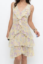 Load image into Gallery viewer, Vintage x Made in USA x ABS BY ALLEN SCHWARTZ Yellow Floral Midi Dress (S)