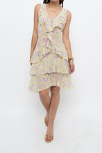 Load image into Gallery viewer, Vintage x Made in USA x ABS BY ALLEN SCHWARTZ Yellow Floral Midi Dress (S)