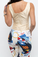 Load image into Gallery viewer, Vintage x SIMON CHANG Pale Yellow Raw Silk Tank (S)