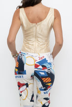 Load image into Gallery viewer, Vintage x SIMON CHANG Pale Yellow Raw Silk Tank (S)