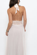 Load image into Gallery viewer, Vintage x Pale Pink Sheer Maxi Slip Dress (L)