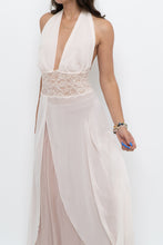 Load image into Gallery viewer, Vintage x Pale Pink Sheer Maxi Slip Dress (L)