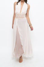 Load image into Gallery viewer, Vintage x Pale Pink Sheer Maxi Slip Dress (L)