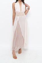 Load image into Gallery viewer, Vintage x Pale Pink Sheer Maxi Slip Dress (L)