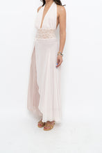 Load image into Gallery viewer, Vintage x Pale Pink Sheer Maxi Slip Dress (L)