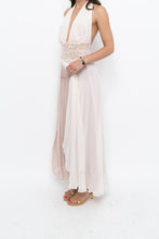 Load image into Gallery viewer, Vintage x Pale Pink Sheer Maxi Slip Dress (L)