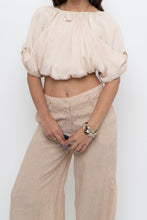 Load image into Gallery viewer, Vintage x Pale Pink Silk Open Top (XS, S)