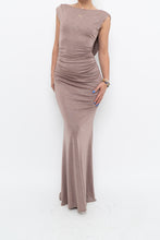 Load image into Gallery viewer, Vintage x Made in Canada x LE CHATEAU Nude Shimmer Gown (XS, S)