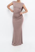 Load image into Gallery viewer, Vintage x Made in Canada x LE CHATEAU Nude Shimmer Gown (XS, S)