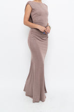 Load image into Gallery viewer, Vintage x Made in Canada x LE CHATEAU Nude Shimmer Gown (XS, S)