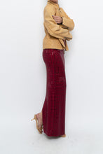 Load image into Gallery viewer, BABYBOO x Red Rhinestone Maxi Skirt (XS)