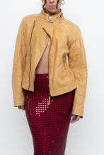 Load image into Gallery viewer, Vintage x Made in India x TRISTAN Yellow Leather Biker Jacket (XS-M)