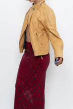 Load image into Gallery viewer, Vintage x Made in India x TRISTAN Yellow Leather Biker Jacket (XS-M)