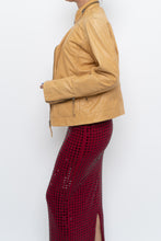 Load image into Gallery viewer, Vintage x Made in India x TRISTAN Yellow Leather Biker Jacket (XS-M)