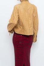 Load image into Gallery viewer, Vintage x Made in India x TRISTAN Yellow Leather Biker Jacket (XS-M)