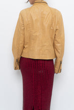 Load image into Gallery viewer, Vintage x Made in India x TRISTAN Yellow Leather Biker Jacket (XS-M)